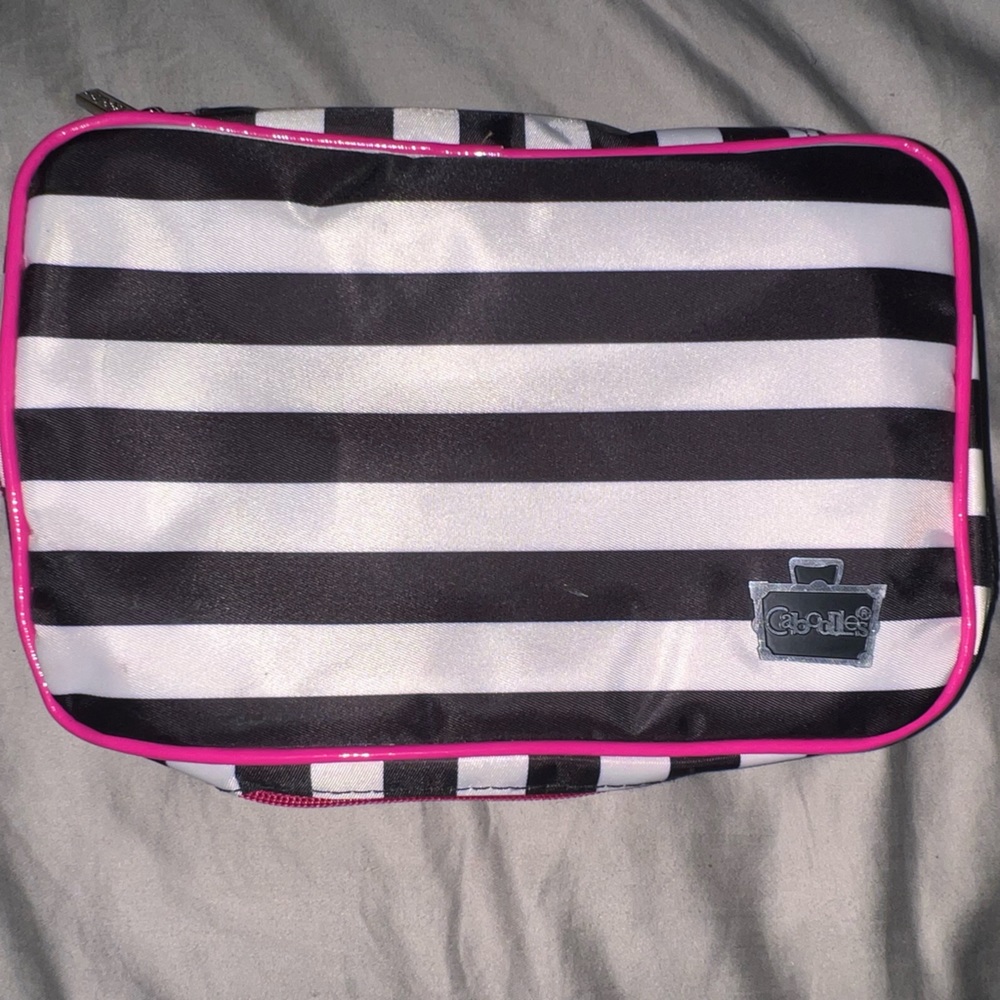 Caboodles B&W Stripes Makeup Bag